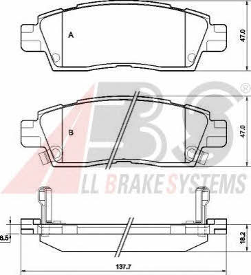 ABS 38883 Brake Pad Set, disc brake 38883