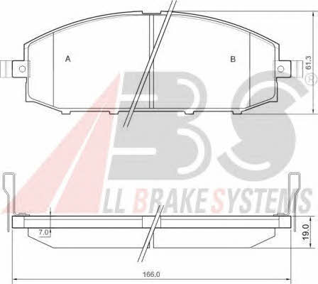 ABS 37084 OE Brake Pad Set, disc brake 37084OE