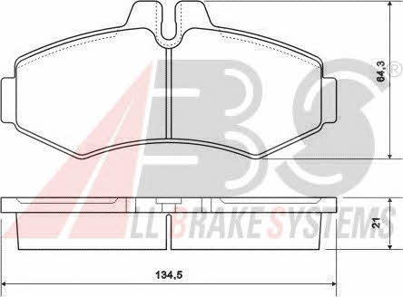 ABS 37095 OE Brake Pad Set, disc brake 37095OE