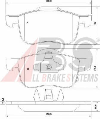 ABS 37097 OE Brake Pad Set, disc brake 37097OE