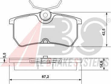 ABS 37101 OE Brake Pad Set, disc brake 37101OE