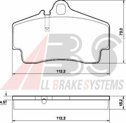 ABS 37102 OE Brake Pad Set, disc brake 37102OE