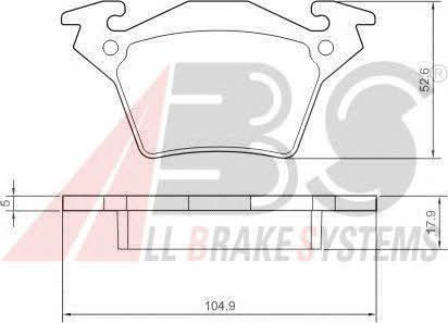 ABS 37104 OE Brake Pad Set, disc brake 37104OE