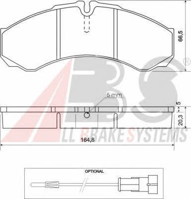 ABS 37113 OE Brake Pad Set, disc brake 37113OE