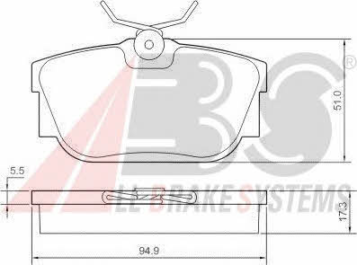 ABS 37118 OE Brake Pad Set, disc brake 37118OE