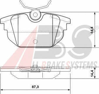 ABS 37123 OE Brake Pad Set, disc brake 37123OE