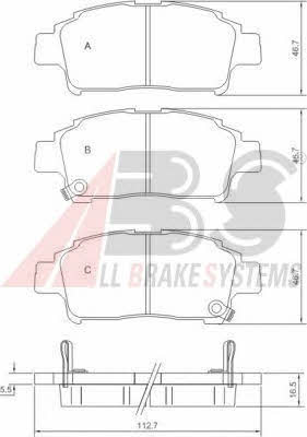 ABS 37135 Brake Pad Set, disc brake 37135