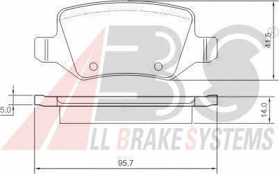 ABS 37146 OE Brake Pad Set, disc brake 37146OE