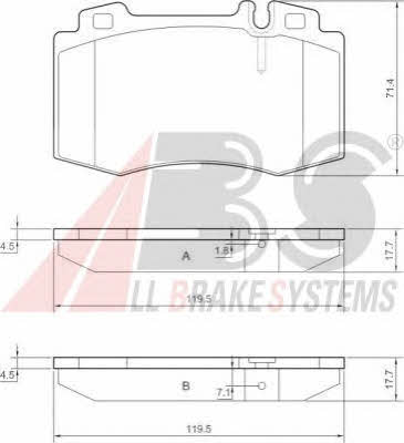 ABS 37149 OE Brake Pad Set, disc brake 37149OE