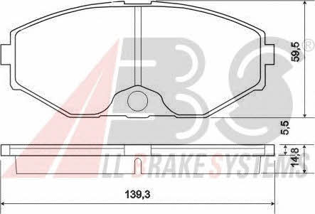 ABS 37161 OE Brake Pad Set, disc brake 37161OE