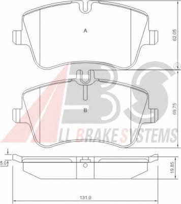 ABS 37165 OE Brake Pad Set, disc brake 37165OE