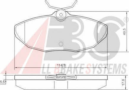 ABS 37178 OE Brake Pad Set, disc brake 37178OE