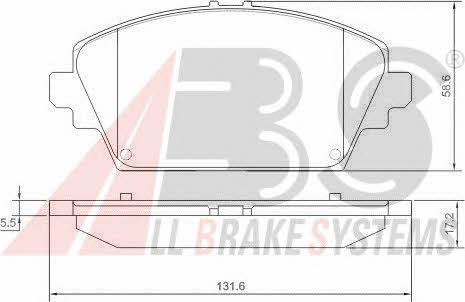 ABS 37205 OE Brake Pad Set, disc brake 37205OE