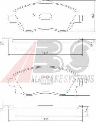 ABS 37213 OE Brake Pad Set, disc brake 37213OE