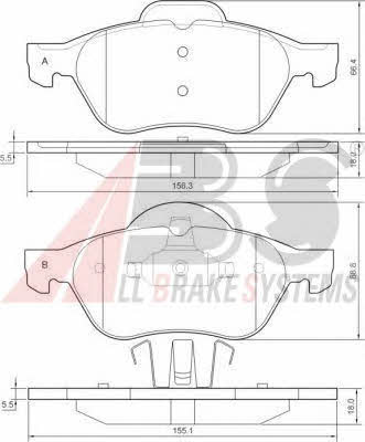 ABS 37217 OE Brake Pad Set, disc brake 37217OE
