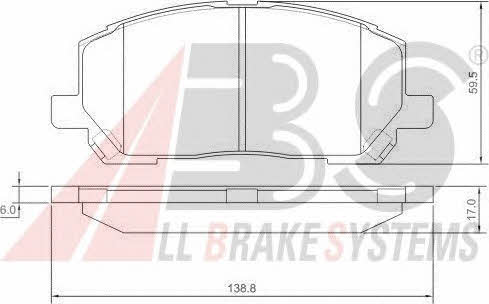 ABS 37260 OE Brake Pad Set, disc brake 37260OE