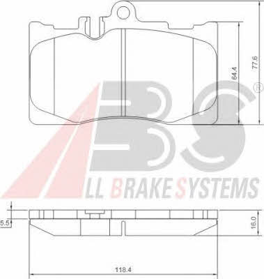 ABS 37261 Brake Pad Set, disc brake 37261