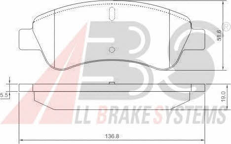 ABS 37272 OE Brake Pad Set, disc brake 37272OE