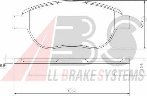 ABS 37273 OE Brake Pad Set, disc brake 37273OE