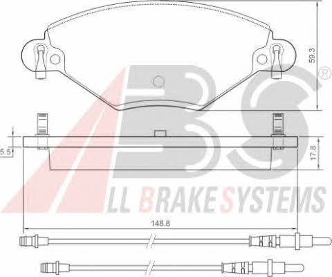 ABS 37277 OE Brake Pad Set, disc brake 37277OE