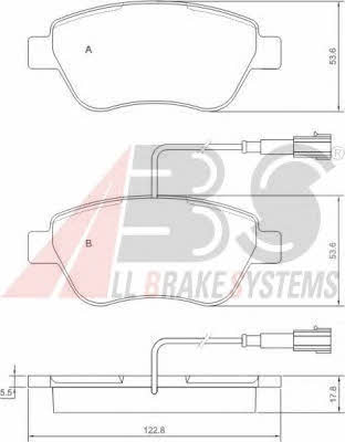 ABS 37280 OE Brake Pad Set, disc brake 37280OE