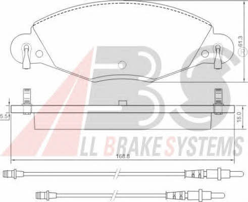 ABS 37285 OE Brake Pad Set, disc brake 37285OE