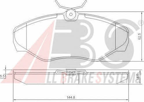 ABS 37287 OE Brake Pad Set, disc brake 37287OE