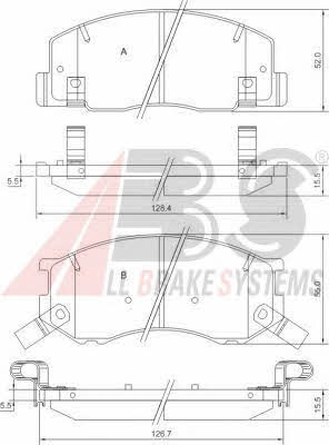 ABS 37399 OE Brake Pad Set, disc brake 37399OE