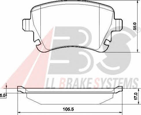 ABS 37411 OE Brake Pad Set, disc brake 37411OE