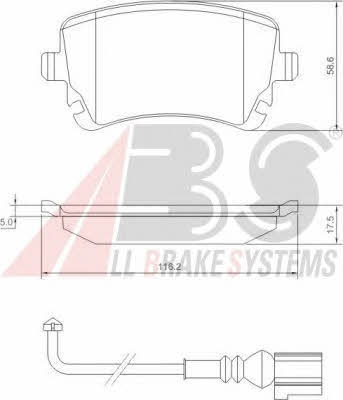 ABS 37413 OE Brake Pad Set, disc brake 37413OE