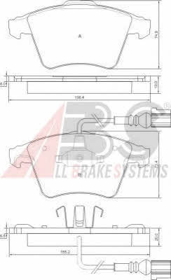 ABS 37415 OE Brake Pad Set, disc brake 37415OE