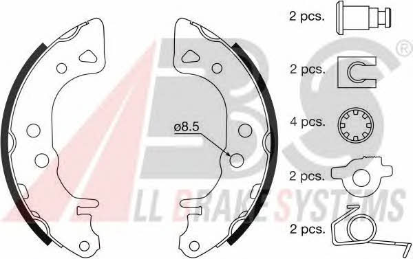 ABS 8833 Brake shoe set 8833 8833 ABS Brake shoe set