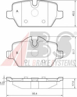 ABS P 06 037 Brake Pad Set, disc brake P06037
