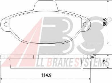 ABS P 23 060 Brake Pad Set, disc brake P23060