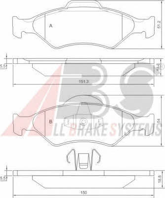 ABS P 24 054 Brake Pad Set, disc brake P24054