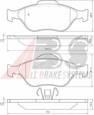 ABS P 24 055 Brake Pad Set, disc brake P24055