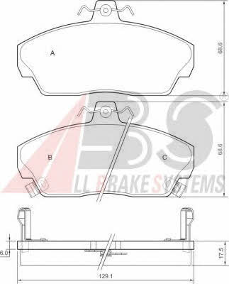 ABS P 28 020 Brake Pad Set, disc brake P28020