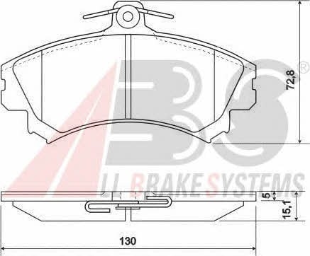 ABS P 54 022 Brake Pad Set, disc brake P54022