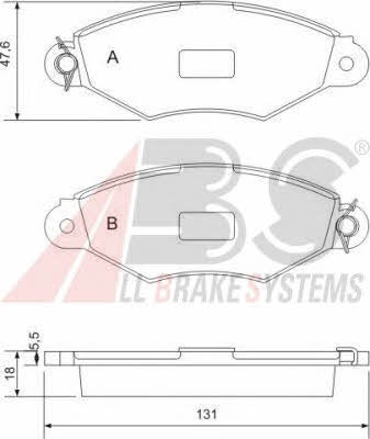 ABS P 56 038 Brake Pad Set, disc brake P56038