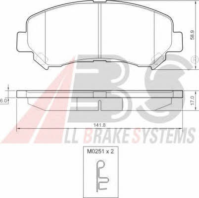 ABS P 56 062 Brake Pad Set, disc brake P56062