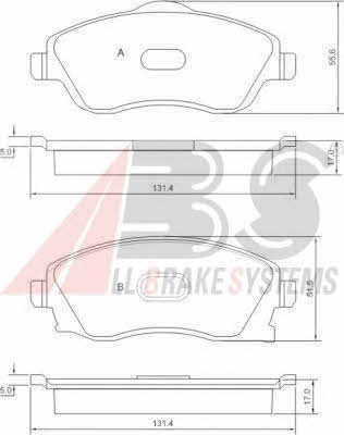 ABS P 59 036 Brake Pad Set, disc brake P59036