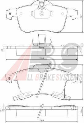 ABS P 59 045 Brake Pad Set, disc brake P59045