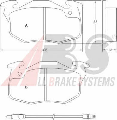 ABS P 61 044 Brake Pad Set, disc brake P61044