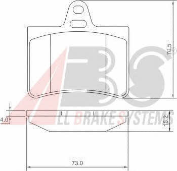 ABS P 61 073 Brake Pad Set, disc brake P61073