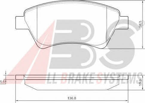 ABS P 68 034 Brake Pad Set, disc brake P68034