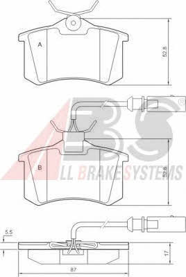 ABS P 85 058 Brake Pad Set, disc brake P85058