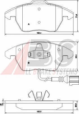 ABS P 85 075 Brake Pad Set, disc brake P85075