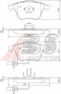 ABS P 85 084 Brake Pad Set, disc brake P85084