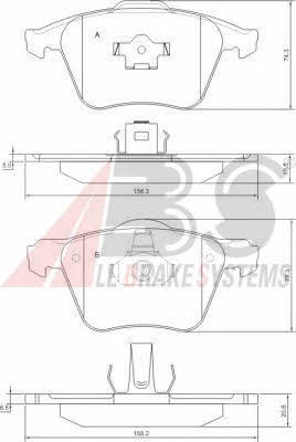 ABS P 86 018 Brake Pad Set, disc brake P86018