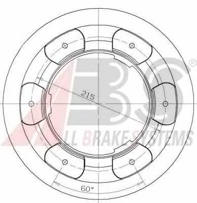 ABS 17941 Rear ventilated brake disc 17941